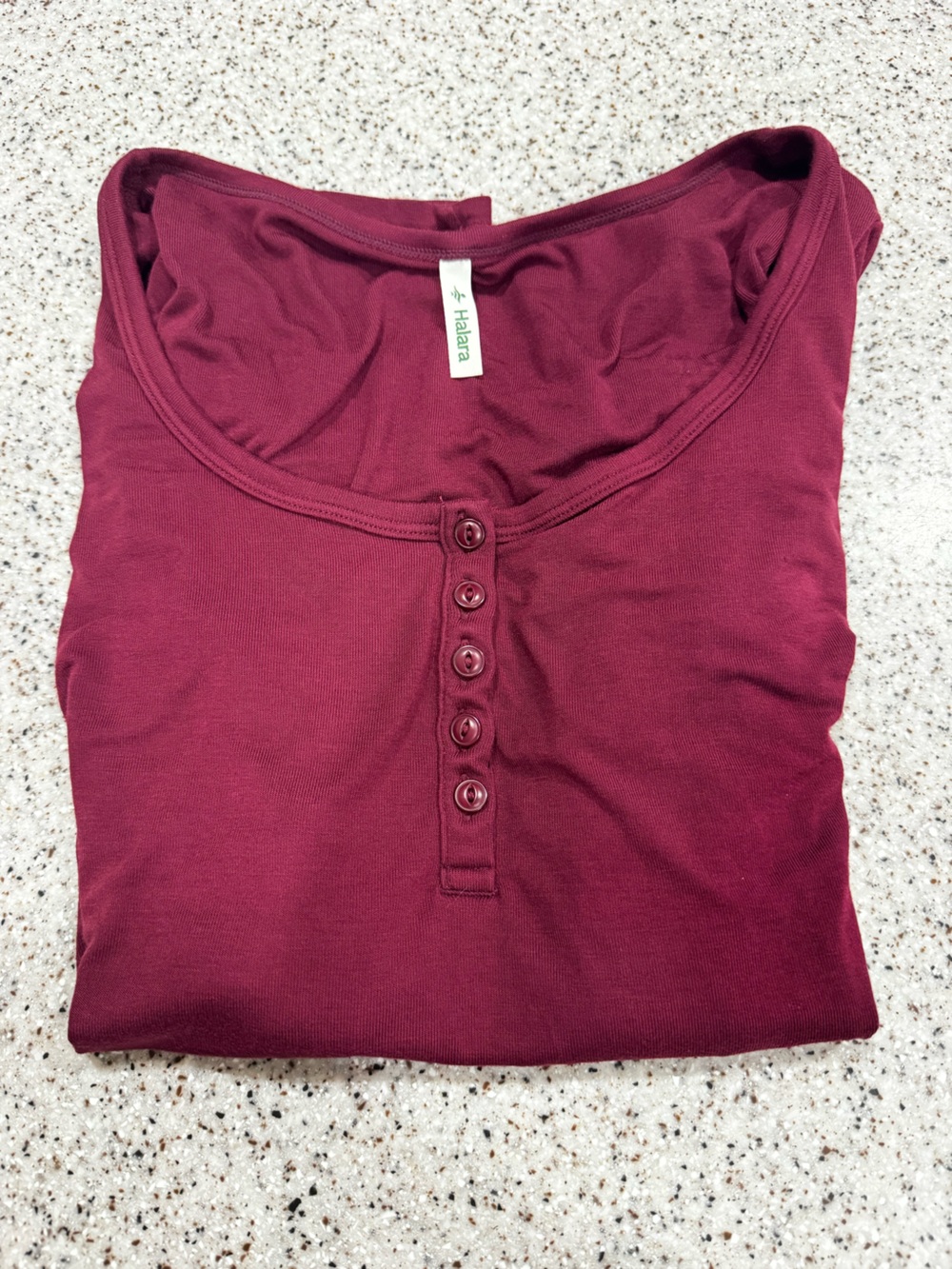 Halara long sleeved Henley shirt